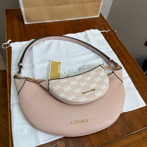 Michael Kors Hollis Medium 2-in-1 Shoulder Bag – Powder Blush – NWT + Dust Bag